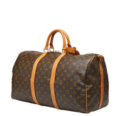 ルイ ヴィトン モノグラム キーポル バンドリエール50 ボストンバッグ ショルダーバッグ 2WAY M41416 ブラウン PVC レザー レディース LOUIS VUITTON 【中古】